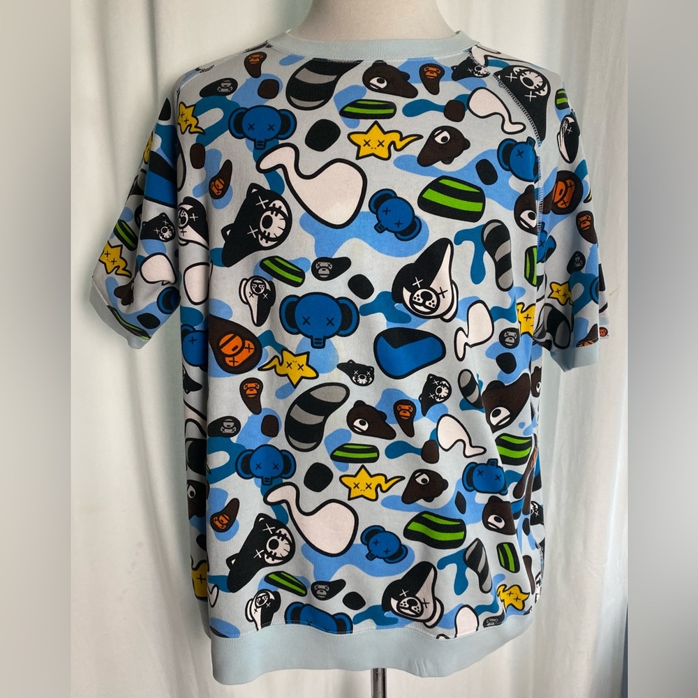 Vintage A Bathing Ape (Bape) Baby Milo x Kaws XL Animal Kingdom Sweater Rare